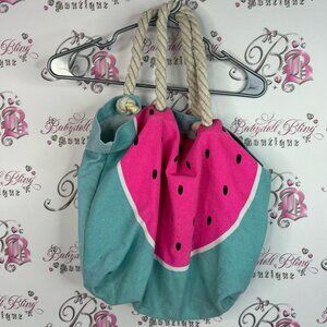Watermelon bag purse carrying tote rope handles Canvas Tote Bag